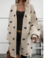cheap Cardigans &amp; Outerwears-Women&#039;s Cardigan Cable Knit Sweater Streetwear Daily Work Heart Ribbed Chunky Open Front Knitted Drop Shoulder Long Sleeve Long Tops Knit Home Party Daily Apricot Fall Winter