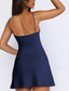 cheap White Graduation Dresses-Women&#039;s Mini Dress Graduation Dress Summer Dress Cami Dress Stylish Sexy Vacation Daily Date Regular Fit Plain Sleeveless V Neck Black White Pink Red Summer