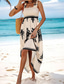 ieftine Rochie Boho de vacanță-Pentru femei Rochie Lunga Rochie Maxi Rochie casual Rochie A line Rochie de vară Rochie Boho Boemia Hawaiană Stilat Vacanță Zilnic Dată Fit regulat Grafic Fără manșon Pătrat Negru Roz Îmbujorat