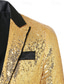 cheap Men&#039;s Blazers-Men&#039;s Blazer Tuxedo Performance Business Cocktail Party Fashion Casual Spring &amp;  Fall Polyester Plain Buttons Pocket Comfortable Single Breasted Blazer Silver Black Red Royal Blue