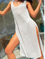 cheap Beach Dresses-Women&#039;s Swimwear Cover Up Beach Dresses Swimsuit Backless Cut Out Vacation Beach Wear Solid Color V Neck Sleeveless