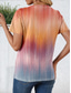 cheap Humor&amp;Quotes tee-Women&#039;s T Shirt Tie Dye Letter Stylish Casual Short Sleeve V Neck Regular Tops Daily Print Orange Summer