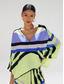 cheap Shirts,Tops &amp; Blouses-Satin V Neck Geometric Print Poncho Blouse