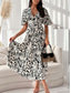 cheap Elegant Floral Dresses-Women&#039;s Midi Dress Casual Dress Swing Dress A Line Dress Stylish Casual Vacation Daily Regular Fit Floral Short Sleeve V Neck White Red Summer