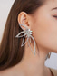 cheap Wedding Accessories-Crystal Butterfly Statement Earrings with Rhinestone Detailing, Elegant Dangle Earrings for Women, Perfect for Weddings, Parties, and Formal Events