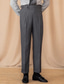 cheap Slim-Men's Graduation Dress Pants Trousers Chinos Buttons Pocket Plain Comfort Formal Party Work Fashion Classic Style Black Brown Micro-elastic