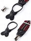 tanie Krawaty i muszki męskie-męskie elastyczne, regulowane szelki – uniwersalny design w kształcie litery Y z pętelkami ze skóry i możliwością zapięcia na klips, odpowiednie do formalnych strojów, na wesela lub do stroju biznesowego