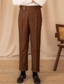 cheap Slim-Men's Graduation Dress Pants Trousers Chinos Buttons Pocket Plain Comfort Formal Party Work Fashion Classic Style Black Brown Micro-elastic