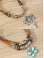 billiga Kvinnors halsband-vintage fjärilshängande läderhalsband – justerbara pärlsmycken i boho-stil för kvinnor och män, perfekt för vardags- och festivalkläder