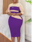cheap Bodycon Club Dresses-Women&#039;s Midi Dress Casual Dress Bodycon Elegant Stylish Casual Vacation Daily Regular Fit Color Block 3/4 Length Sleeve Crew Neck Black White Red Royal Blue Summer