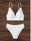 cheap Bikini Sets-Women&#039;s Swimwear Bikini 2 Piece Cheeky Swimsuit Backless Slim Vacation Beach Wear Solid Color V Neck Sleeveless Bathing Suits