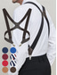 abordables Cravates et nœuds papillon pour hommes-Bretelles réglables à clip latéral pour hommes – style classique, durables, confortables pour les tenues formelles, décontractées et de mariage