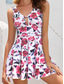 abordables Nadar-Mujer Bañadores Una pieza Monokini Traje de baño Espalda al Aire Control de barriga Alta cintura Delgado Vacaciones Ropa de playa Floral Escote Redondo Sin Mangas Trajes de baño