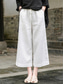 cheap Plain Cotton Linen Pant-Women&#039;s Cotton Linen Shorts Linen-Inspired Pants Cotton Linen Pants Fashion Streetwear Basic Ankle-Length Medium Waist Plain Pocket Drawstring Comfort Outdoor Micro-elastic Vacation Street Daily rice