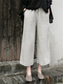 cheap Plain Cotton Linen Pant-Women&#039;s Cotton Linen Shorts Linen-Inspired Pants Cotton Linen Pants Fashion Streetwear Basic Ankle-Length Medium Waist Plain Pocket Drawstring Comfort Outdoor Micro-elastic Vacation Street Daily rice