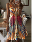 preiswerte Boho Kleider-Damen Minikleid Casual kleid Ethnisches Kleid Minikleid Sommerkleid Böhmen Urlaub Vintage Urlaub Täglich Festtage Regular Fit Graphic Ditsy Blumig Ärmellos Rundhalsausschnitt Orange Sommer