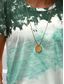 cheap Floral tee-Women&#039;s T Shirt Tie Dye Casual Short Sleeve Round Neck Regular Tops Daily Print Green Summer