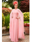 cheap Mom&#039;s Jumpsuits-Pink Blue Column Jumpsuit Formal Mother of the Bride Wedding Elegant Vintage Jewel Neck Floor Length Stretch Chiffon Half Sleeve with Sash / Ribbon  Race Day Dress