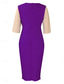 cheap Bodycon Club Dresses-Women&#039;s Midi Dress Casual Dress Bodycon Elegant Stylish Casual Vacation Daily Regular Fit Color Block 3/4 Length Sleeve Crew Neck Black White Red Royal Blue Summer
