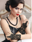 baratos Luvas femininas-luvas de noiva elegantes de renda branca – luvas de casamento vintage sem dedos com bordado floral para noivas e eventos formais