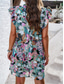cheap Casual Floral Dresses-Women&#039;s Mini Dress Casual Dress A Line Dress Stylish Casual Vacation Daily Regular Fit Floral Sleeveless High Neck Black Pink Red Green Summer Spring
