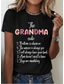 preiswerte Humor &amp; Zitate T-Shirt-Damen T Shirt Baumwoll-Shirt Mutter Buchstabe Brautkleider schlicht Kurzarm Rundhalsausschnitt Normale Oberteile Täglich Ausgehen Wochenende Bedruckt Schwarz Weiß Sommer