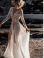 cheap Casual Wedding Dresses-Wedding Dresses Ball Gown V Neck Long Sleeve Chapel Train Satin Bridal Gowns With Pleats Ruched