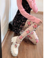 abordables Chaussettes pour femmes-collants transparents brodés floraux pour femmes – élégants collants résille noirs avec motif rose, parfaits pour les tenues décontractées, de soirée et les occasions spéciales