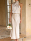 cheap Cocktail Dress-Women&#039;s Long Dress Maxi Dress Prom Dress Casual Dress Satin Dress Summer Dress Fashion Outdoor Holiday Date Regular Fit Plain Sleeveless Halter Neck Black Apricot Rose Pink Summer Spring