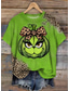 cheap St Patrick&#039;s T-shirts-Carnival Women&#039;s T Shirt Animal Casual Short Sleeve Round Neck Regular Tops Daily Print Green Summer