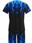 abordables Ensembles de t-shirts imprimés pour hommes-Homme Impression 3D 2 pièces Ensembles de tees Hauts d'été Manche Courte Pantalon court Col ras du cou Sport Occasionnel Extérieur Vacances Quotidien Imprimé Été Violet Bleu œuf de mer Rose dragée