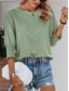 preiswerte Damen Arbeitsoberteile-Damen Hemd Bluse Feste Farbe Stilvoll Brautkleider schlicht Kurzarm Rundhalsausschnitt Normale Oberteile Täglich Patchwork Weiß Hellgrün Rosa Marineblau Sommer Frühling