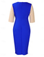cheap Bodycon Club Dresses-Women&#039;s Midi Dress Casual Dress Bodycon Elegant Stylish Casual Vacation Daily Regular Fit Color Block 3/4 Length Sleeve Crew Neck Black White Red Royal Blue Summer