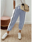 cheap Straight-Leg Pants-Women&#039;s Cotton Linen Pants Baggy Pants Linen Like Fashion Streetwear Full Length High Waist Graphic Lattice Printing Thermal Warm Breathable Soft Micro-elastic Outdoor Daily