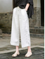 cheap Plain Cotton Linen Pant-Women&#039;s Cotton Linen Shorts Linen-Inspired Pants Cotton Linen Pants Fashion Streetwear Basic Ankle-Length Medium Waist Plain Pocket Drawstring Comfort Outdoor Micro-elastic Vacation Street Daily rice