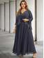 cheap With Jacket-Two Piece A-Line Wedding Guest Dresses Elegant Dress Formal Tea Length Sleeveless V Neck Chiffon with Appliques free custom size