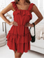 cheap White Graduation Dresses-Women&#039;s Normal Mini Dress Graduation Dress Slip Dress Cute Sleeveless Daily Form Fit Solid Color Short Sleeve Cowl Neck White Red Blue Summer Spring