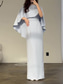 ieftine Rochii Party-Pentru femei Rochie Lunga Rochie Maxi Rochie teacă Elegant Stilat Nuntă Petrecere Logodnă Fit regulat Culoare solidă Manșon scurt Stil Nautic Albastru celest Vară Primăvară Toamnă Iarnă