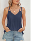 billiga Damlinnen och blusar-Kvinnors Camisole Tank Top Enfärgad Stilig Avslappnad Uthen Rem Regelbundna Toppar Daglig Ögla Salvia Grön Svart Vit Rosa Marinblå Sommar Vår