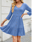 cheap Plain Dress-Women&#039;s Mini Dress T Shirt Dress Tee Dress A Line Dress Solid Color Athletic Dress Casual Vacation Casual Daily Regular Fit Floral Long Sleeve Crew Neck Black Wine Sky Blue Green Summer