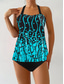cheap Swimdresses-Women&#039;s Swimwear Bikini 2 Piece Cheeky Swimsuit Backless Slim Vacation Beach Wear Camo U Neck Sleeveless Bathing Suits