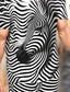voordelige Bedrukte T-shirts voor heren-Voor heren Zebraprint 2 stuks T-shirts sets Zomer tops Korte mouw Korte broek Strakke ronde hals Sport Casual Buiten Vakantie Dagelijks 3D-afdrukken Zomer Zwart Blauw Paars