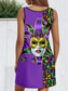 cheap Art&amp;Design Dress-Carnival Women&#039;s Mini Dress Petite Dress Sundress A Line Dress Tank Dress Stylish Casual Vacation Daily Holiday Loose Fit Graphic Sleeveless Crew Neck Purple Summer Spring