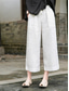cheap Plain Cotton Linen Pant-Women&#039;s Cotton Linen Shorts Linen-Inspired Pants Cotton Linen Pants Fashion Streetwear Basic Ankle-Length Medium Waist Plain Pocket Drawstring Comfort Outdoor Micro-elastic Vacation Street Daily rice