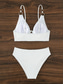 cheap Bikini Sets-Women&#039;s Swimwear Bikini 2 Piece Cheeky Swimsuit Backless Slim Vacation Beach Wear Solid Color V Neck Sleeveless Bathing Suits