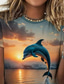 cheap Hawaiian tee-Women&#039;s T Shirt Rose Floral Graphic Elegant Vintage Fashion Short Sleeve Round Neck Regular Tops Daily Going out Weekend Print Light Brown Summer