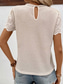 cheap Plain tee-Women&#039;s T Shirt Plain Fashion Modern Casual Short Sleeve Crew Neck Regular Tops Daily Weekend Patchwork White Summer Spring