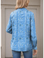 cheap Women&#039;s Boho Tops-Women&#039;s Shirt Floral Casual Long Sleeve Shirt Collar Regular Tops Work Daily Buttons Print Blue Spring Fall Winter