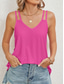 billiga Damlinnen och blusar-Kvinnors Camisole Tank Top Enfärgad Stilig Avslappnad Uthen Rem Regelbundna Toppar Daglig Ögla Salvia Grön Svart Vit Rosa Marinblå Sommar Vår