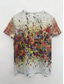 cheap Art&amp;Design tee-Women&#039;s T Shirt Ombre Casual Short Sleeve Round Neck Regular Tops Daily Print Purple Beige Summer
